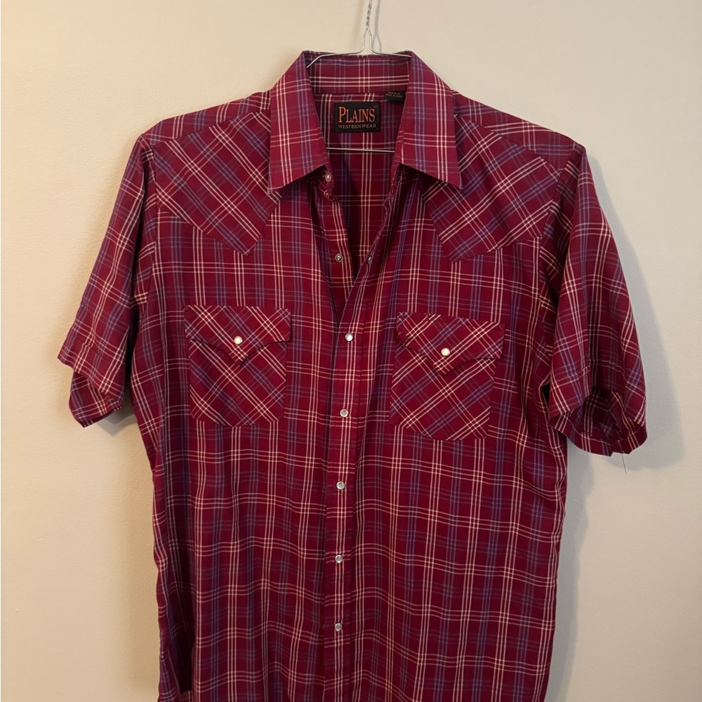 Plains Red Checkered Men's Casual Shirt